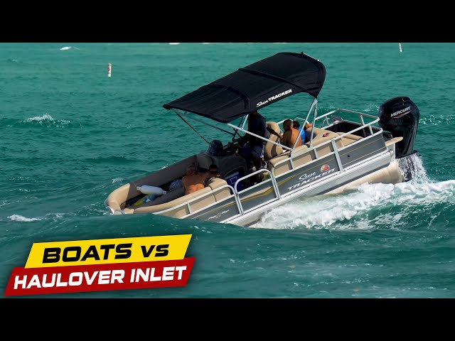 LAKE BOAT HAD NO CHANCE AT HAULOVER! | Boats vs Haulover Inlet