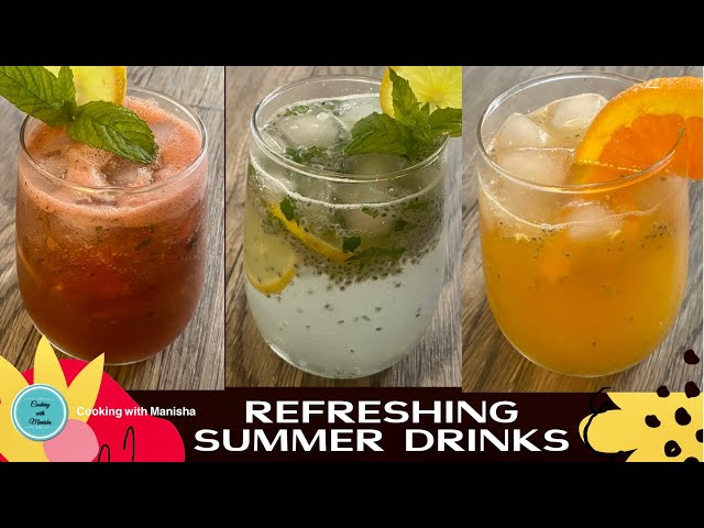 3 Refreshing summer drink recipe | how to beat summer heat try this refreshing drink | #mojitorecipe