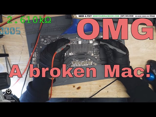 Macbook Pro not turning on: GPU power circuit failure. Logic board repair tutorial.