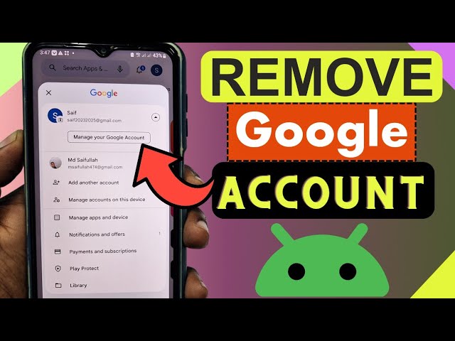 How to REMOVE Google account from Android phone 2024