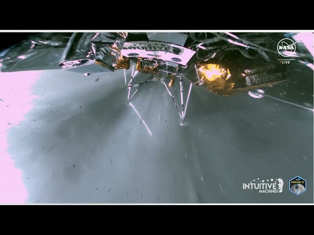 New Intuitive Machines' moon lander images shows 'broken landing gear' and tilt