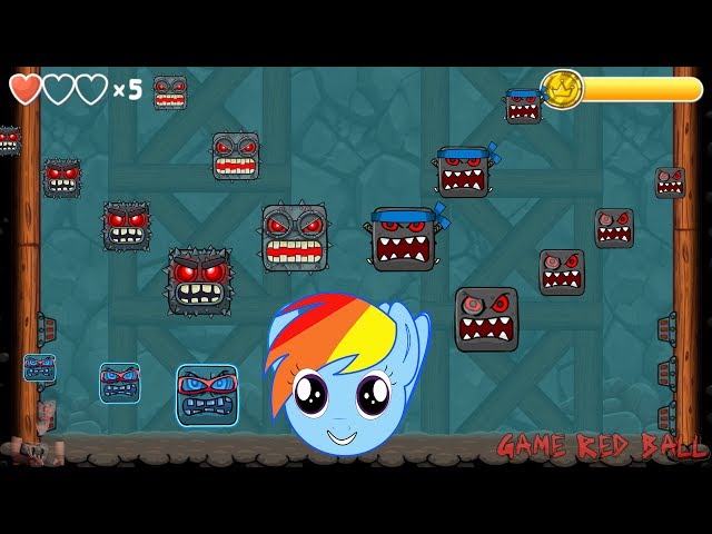 ALL 5 BOSS in RED BALL 4 KILLED by RANBOW DASH BALL gameplay
