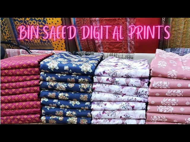 Bin saeed exclilusive luxury digital lawn prints 2024