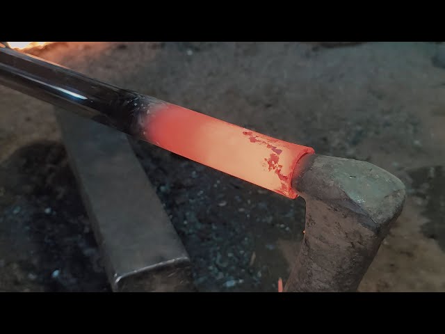 Blacksmith | Speed ​​Making | Making a cleaver knife from a soaker pipe