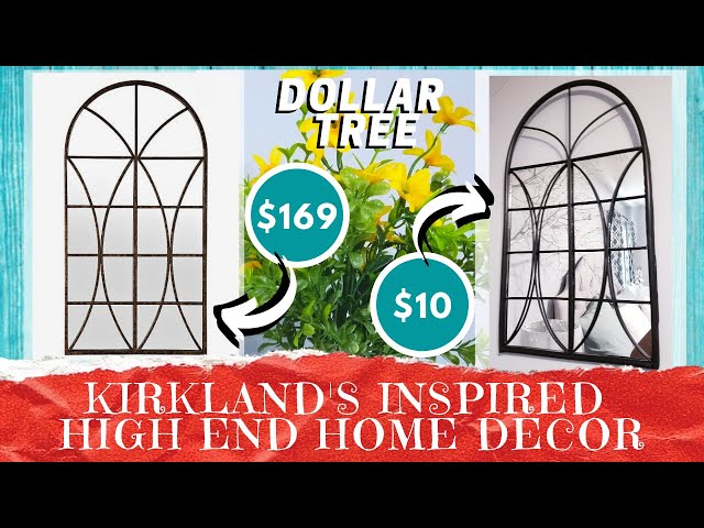 DIY DOLLAR TREE High End Home Decor | Kirkland's Inspired | Look For Less | Mirror & Faux Iron Dupe