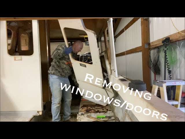 Boat Restoration| Removing windows/doors and finding issues