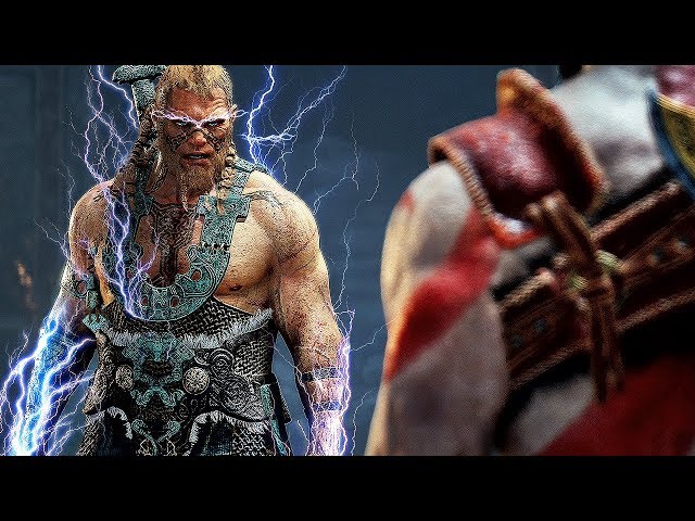 God of War 4: Magni, Modi & Thor - All Cutscenes + Boss Battle (4K Gameplay PS4 Pro)
