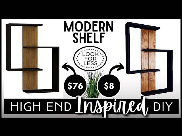 *NEW* HIGH END INSPIRED DIY | Modern Wood Shelf Wall Decor | Look For Less | Shelf Display Dupe!