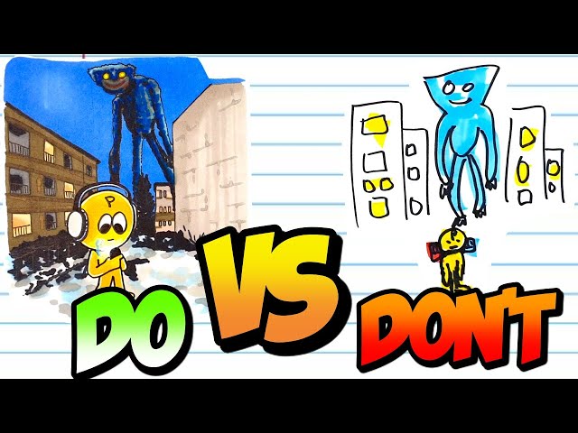 DO vs DON'T GIANT HUGGY WUGGY Drawing Poppy Playtime
