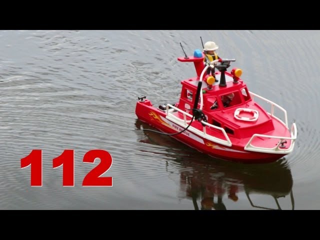 PLaymobil Feuerwehrboot mit RC Unterwassermotor