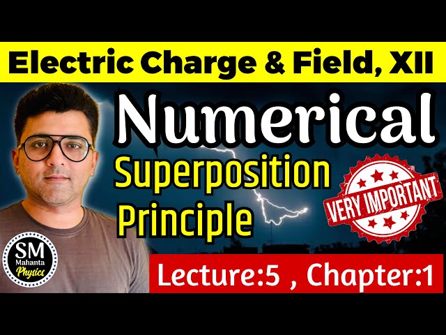 Superposition Principle | Force Between Multiple Charges | Numerical on Coulomb’s law | #class12