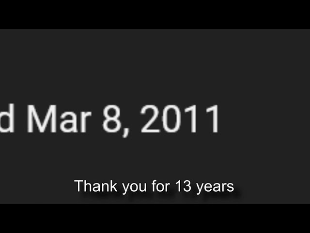 This channel is now 13 years old