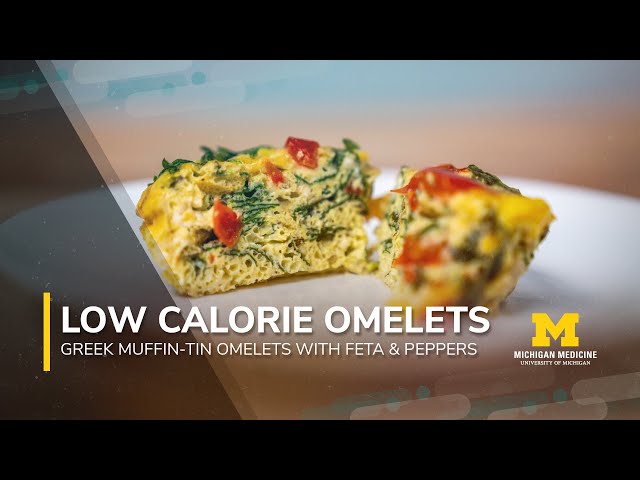 Low Calorie Greek Muffin-tin Omelets with Feta and Peppers: A Mediterranean Diet Recipe