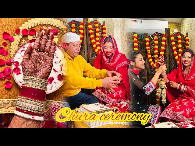 My chura ceremony vlog||Punjabi wedding ||#mehnobi’s wedding ..