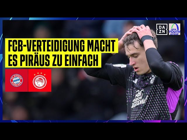 Riesenpatzer! FCB-Youngster schlagen sich selbst: Bayern München - Piräus | UEFA Youth League | DAZN