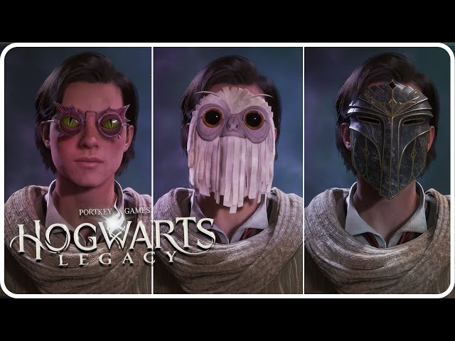 ALL 42 Masks / Facewear / Glasses Showcase Hogwarts Legacy