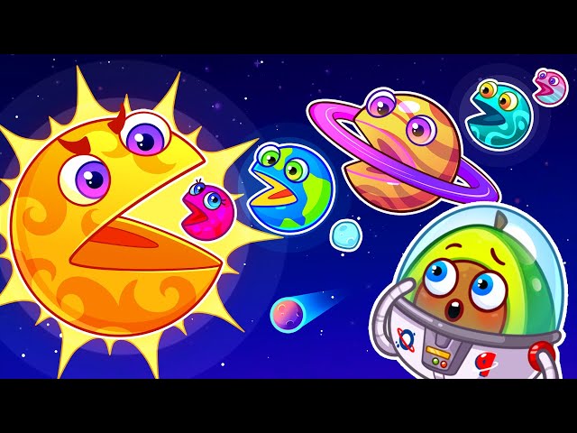🌎NEW! 🪐 Hungry Planets 🪐 Solar System for Kids || Planets Size for Baby by Pit & Penny Stories🥑✨