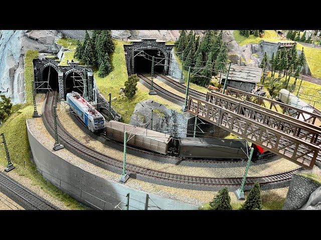 XXL H0 Eisenbahn Betrieb - Zugfahrten Moderne Märklin H0 Modelleisenbahn Anlage