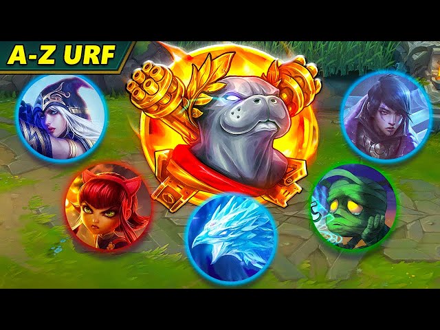*A-Z URF EPISODE 2* TRYING EVERY CHAMP IN NEW URF 😆