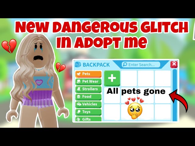 New Dangerous glitch in adopt me that takes away all your pets 😭💔