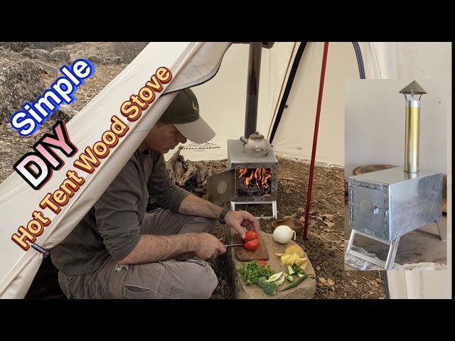 Simple and Cheap DIY Tent Wood Stove.
