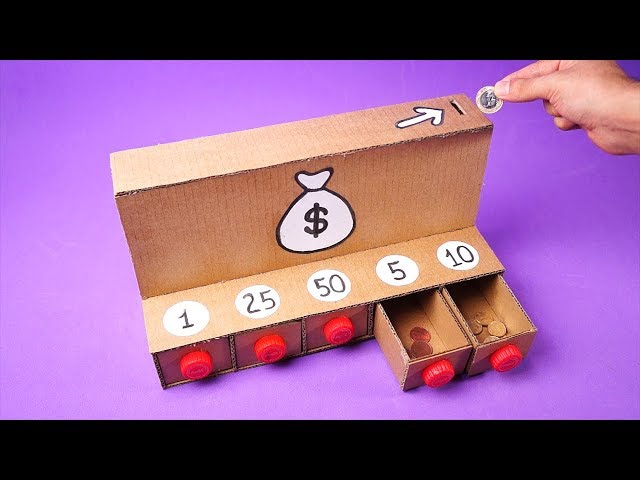 DIY Coin Sorting Machine from Cardboard! How to make