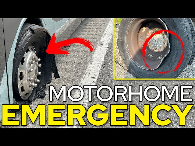 SCARY RV EXPLOSION! Our Steer Tire Disaster at 65MPH
