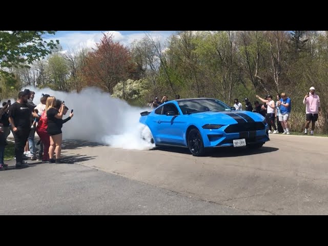 Cars Doing Burnouts and Accelerations Leaving A Car Show! | Spring RIT Car Show 2023