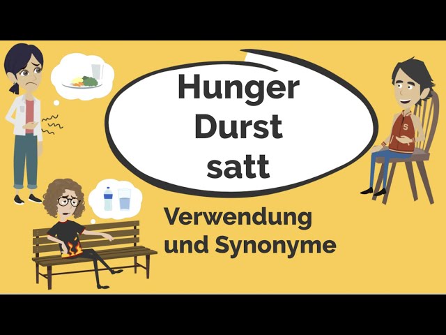 Deutsch lernen | Hunger, Durst, satt und Synonyme | I'm hungry, I'm thirsty, I'm full in German