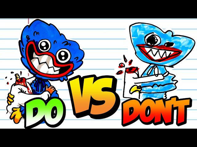 AMAZING DOs & DON'Ts Drawing POPPY PLAYTIME In 1 Minute CHALLENGE! #CoolART