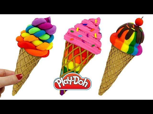 DIY How to Make Waffle Cone Ice Cream with Clay