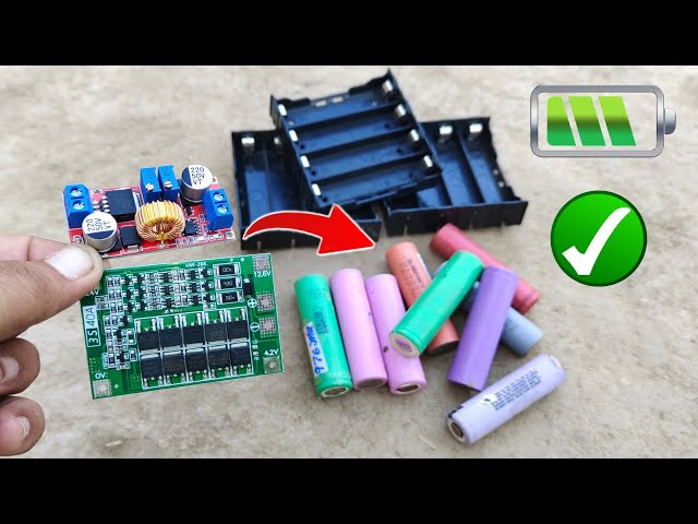 how To Make 3.7v To 12.6v 18650 Lithium Ion Battery Charger from 3s Bms