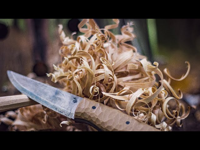 Carving FEATHER STICKS - How to carve and light feather sticks.