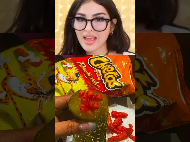 Trying The Hot Cheetos PICKLE Hack