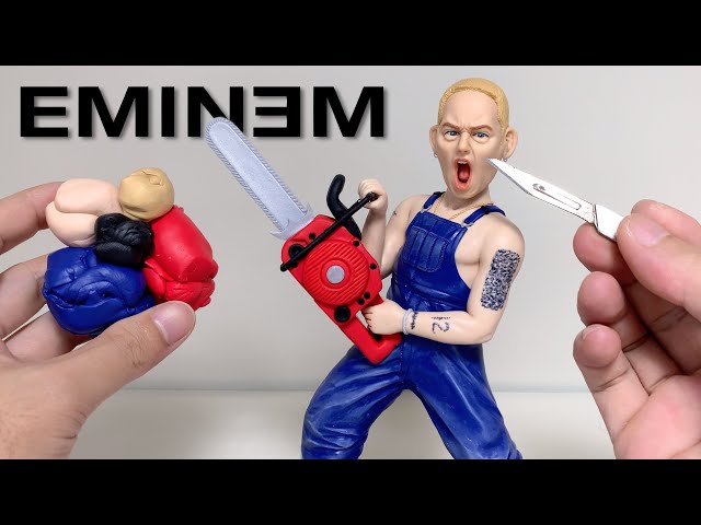 Eminem sculpture handmade from polymer clay, the full sculpturing process【Clay Artisan JAY】