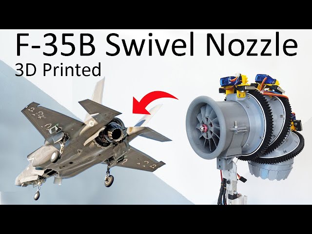 How I Designed F35-B swivel nozzle ? 3D Printed | Thrust test
