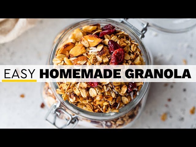 GRANOLA | how to make homemade granola on the stovetop in 15 minutes