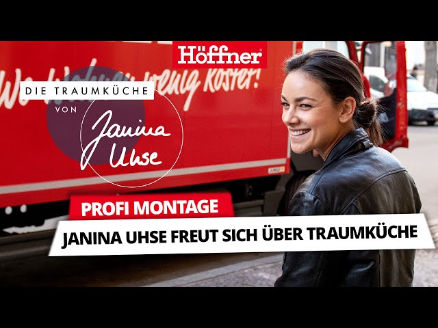 Profi-Montage // Janina Uhse freut sich über Höffner-Traumküche
