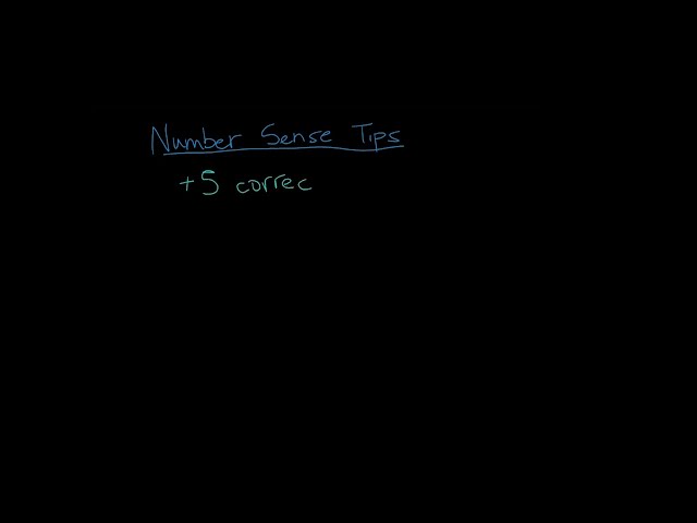 Number Sense Tips