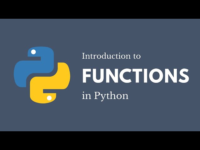 Introduction to Functions in Python