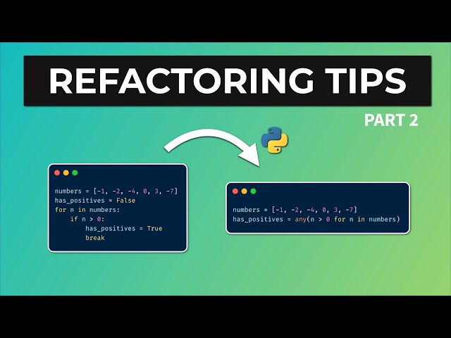 Super Quick Python Refactoring Tips