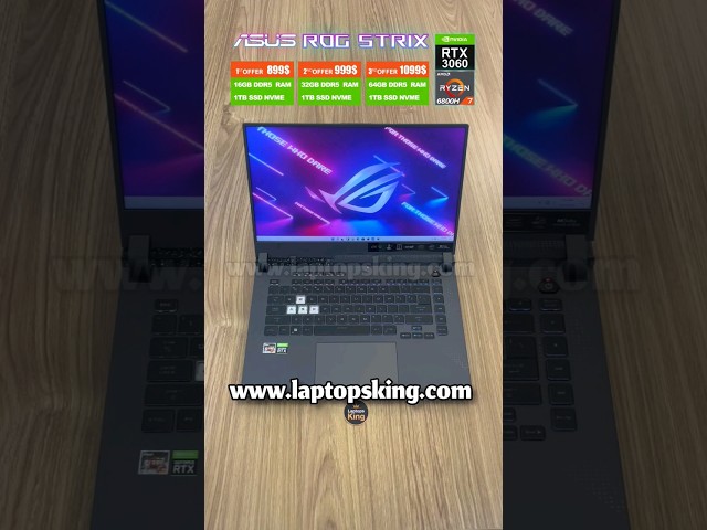 Asus Rog Strix G15 G513RM-WS74 Ryzen 7 6800h Rtx 3060 165hz Qhd 15.6" Rgb Gaming Laptop Unboxing