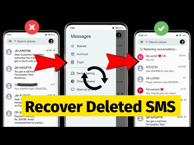 How to Recover deleted sms messages From Android | Deleted Sms recovery in Android 2024