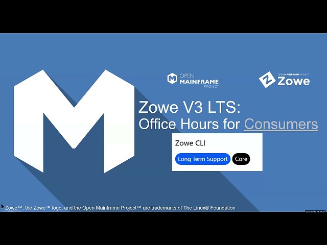 Zowe V3 Office Hours for Consumers - Command Line Interface and Node Client SDK