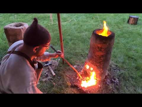 Iron smelting in the early medieval slag drop shaft furnace, making iron