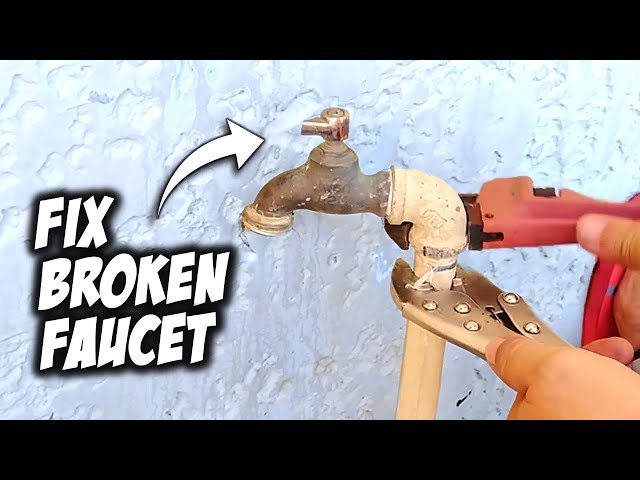 How to Fix Outdoor Faucet that Broke Off | Outside Faucet Replacement
