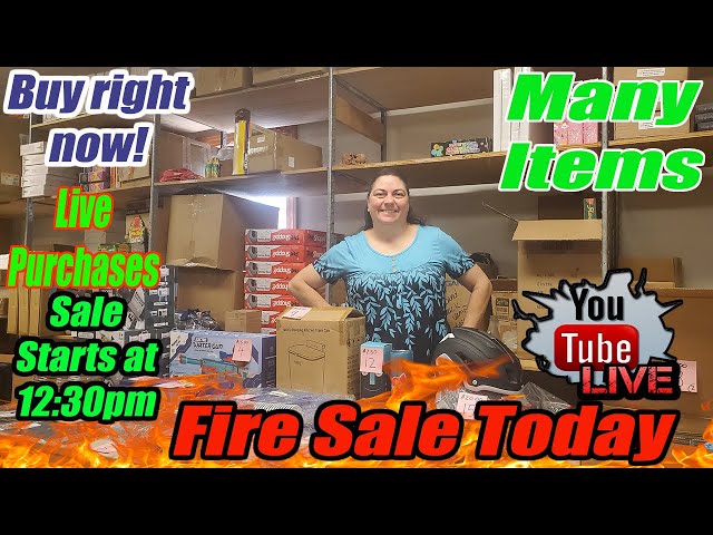 Live Fire Sale We are selling a bunch of brand new amazon overstock items it is so random!!!
