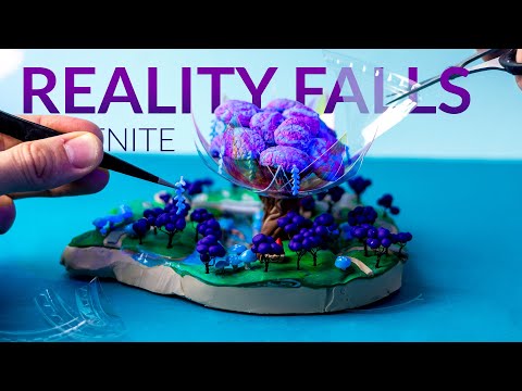 Making REALITY FALLS with clay & a cup lid – Fortnite Battle Royale