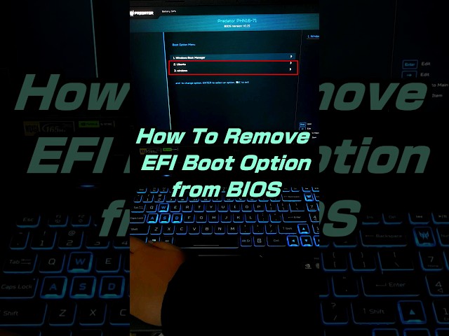 How to Remove EFI Boot option from BIOS 💻 #youtubeshorts #shorts