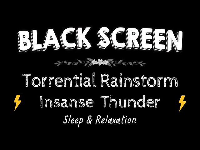 ⚡Deep Sleep Immediately with Torrential Rainstorm, Lightning Glare & Insane Thunder Sounds at Night